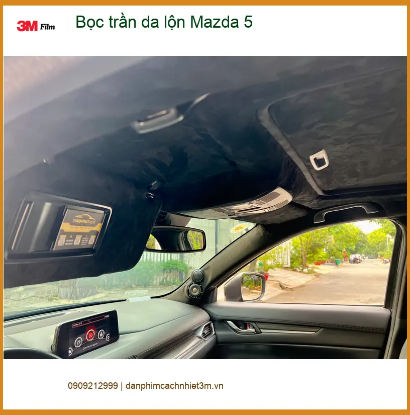 Cô Hà bọc trần da lộn Mazda 5 Quận Thủ Đức để khoang xe sạch và sang hơn ảnh thực tế 2