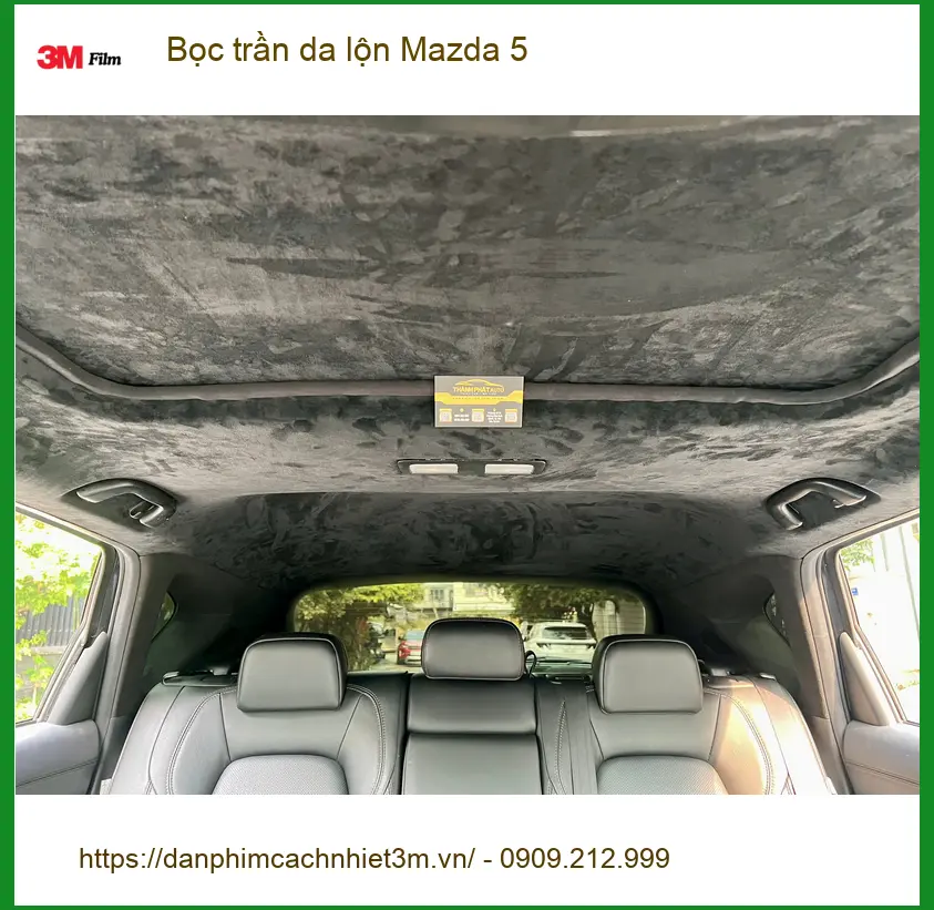 Cô Hà bọc trần da lộn Mazda 5 Quận Thủ Đức để khoang xe sạch và sang hơn ảnh thực tế 3