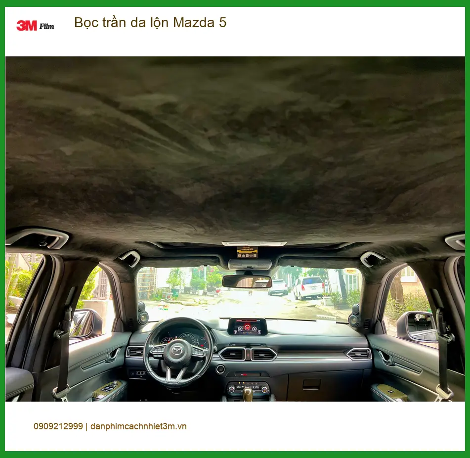 Cô Hà bọc trần da lộn Mazda 5 Quận Thủ Đức để khoang xe sạch và sang hơn ảnh thực tế 4