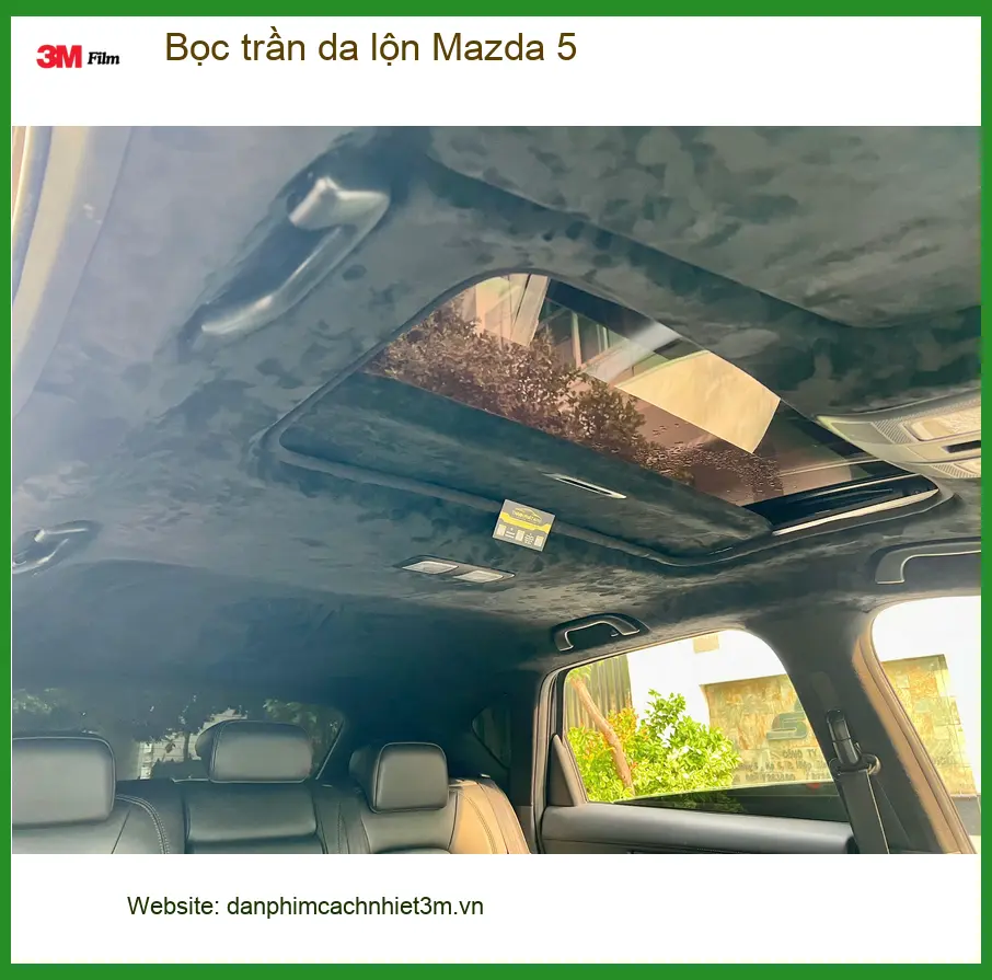 Cô Hà bọc trần da lộn Mazda 5 Quận Thủ Đức để khoang xe sạch và sang hơn ảnh thực tế 5