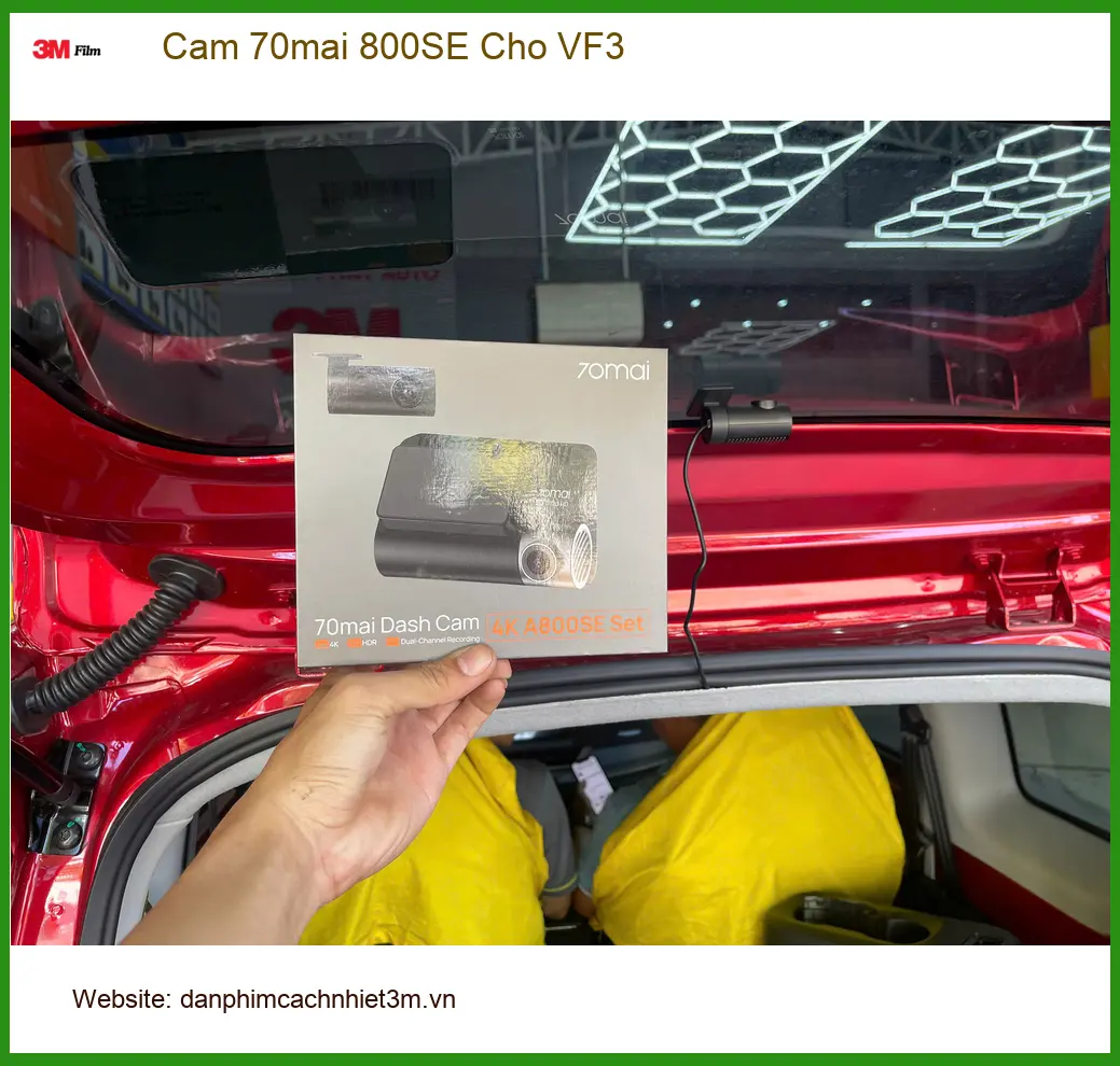 Chị Thùy Linh lắp Cam 70mai 800SE VF3 Quận Tân Bình, an tâm lái xe