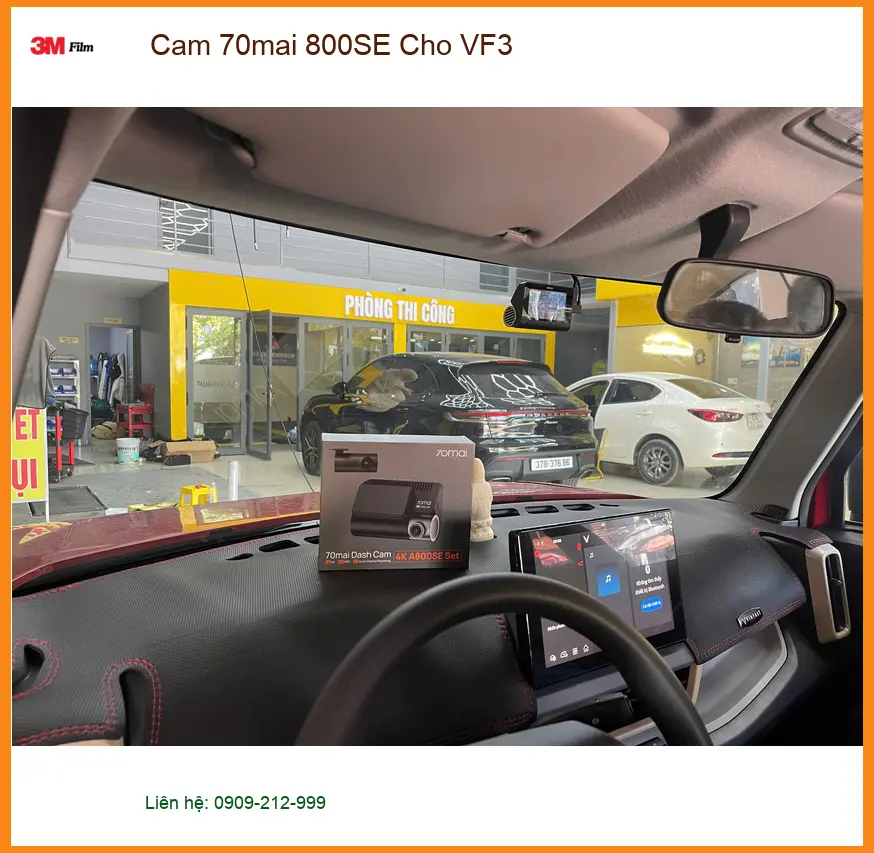 Chị Thùy Linh lắp Cam 70mai 800SE VF3 Quận Tân Bình, an tâm lái xe ảnh thực tế 2