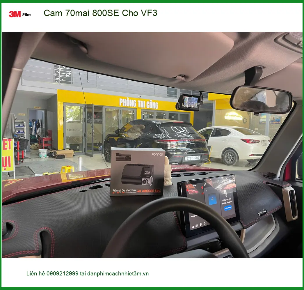 Anh Cường lắp Cam 70mai 800SE cho VF3 tại Bình Thạnh để ghi hình rõ nét ảnh thực tế 3