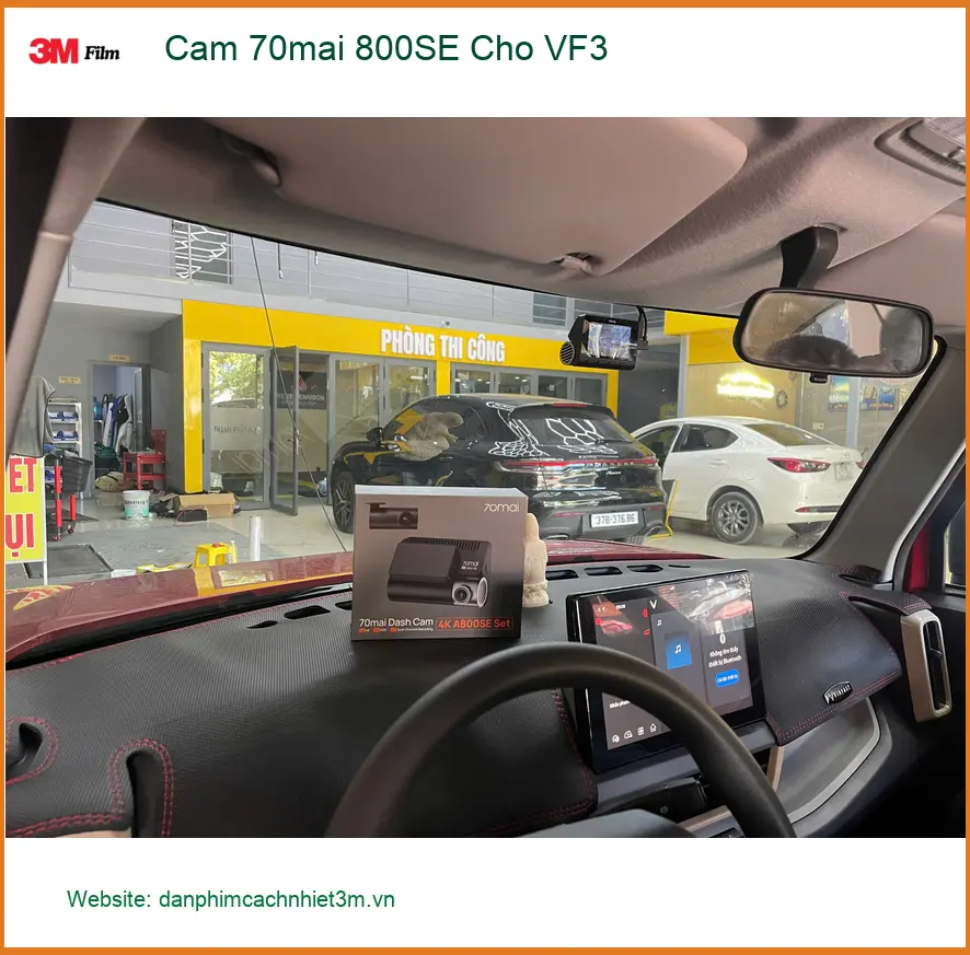 Anh Phước lắp Cam 70mai 800SE cho VinFast VF3 Quận 10 để ghi lại hành trình rõ nét