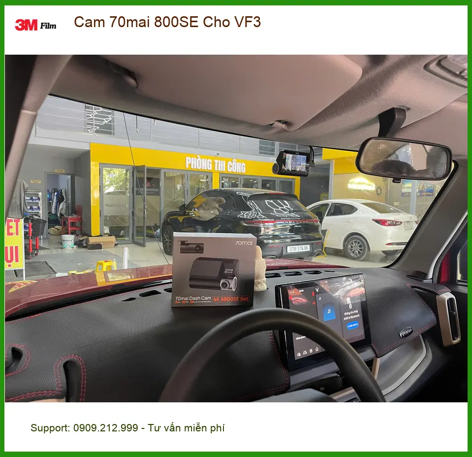 Anh Hưng lắp Camera 70mai 800SE cho VF3 tại Thủ Đức ghi lại hành trình
