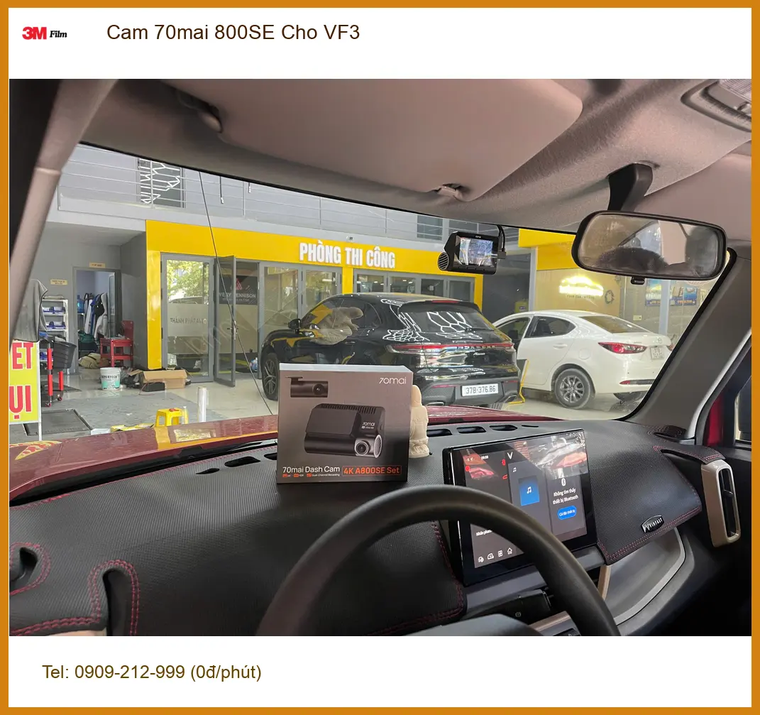 Anh Khôi lắp camera 70mai 800SE cho VinFast VF3 tại Quận Bình Tân ảnh thực tế 3