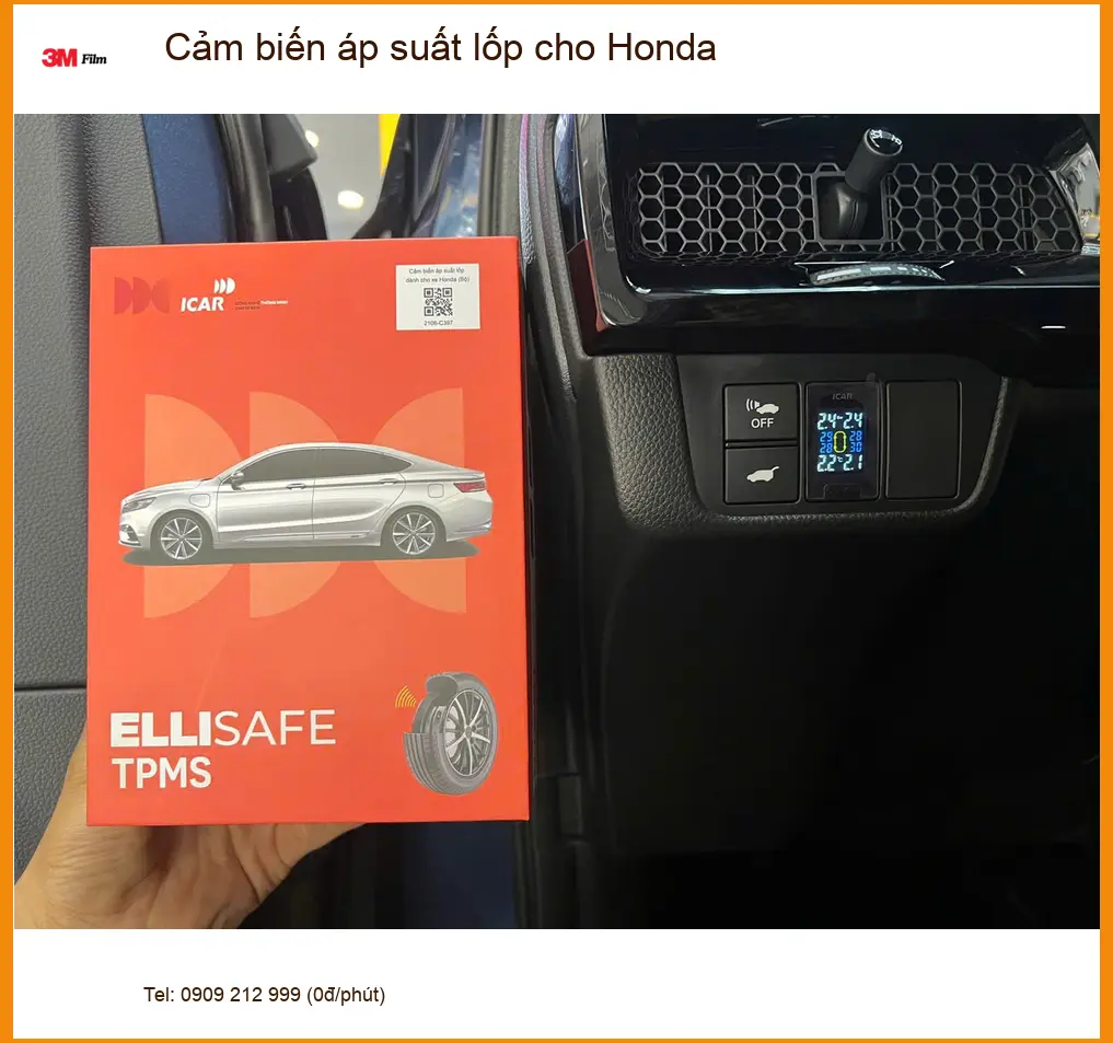 Chị Thanh lắp cảm biến áp suất lốp cho Honda Civic tại Quận Thủ Đức để an tâm hơn khi di chuyển xa ảnh thực tế 2