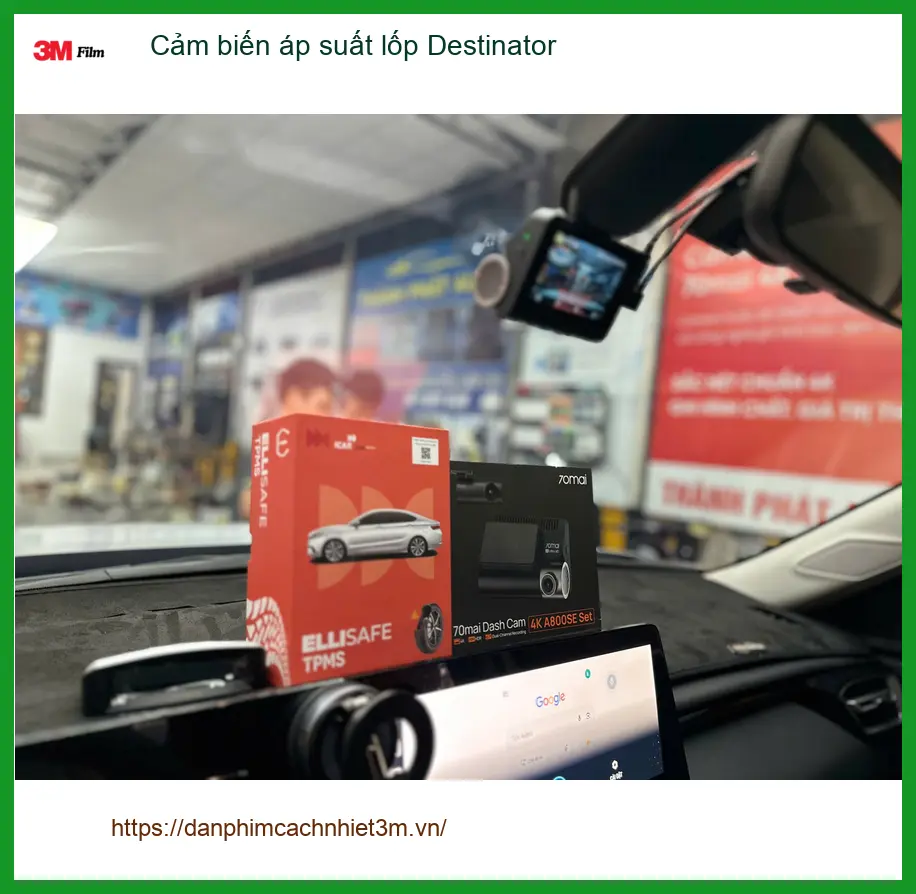 Chị Thùy lắp cảm biến áp suất lốp Destinator cho Accent tại Thủ Đức an toàn