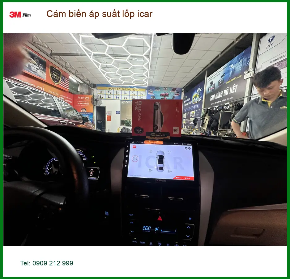 Anh Kiên lắp cảm biến áp suất lốp Icar cho Honda Civic ở Quận 3 an toàn ảnh thực tế 2