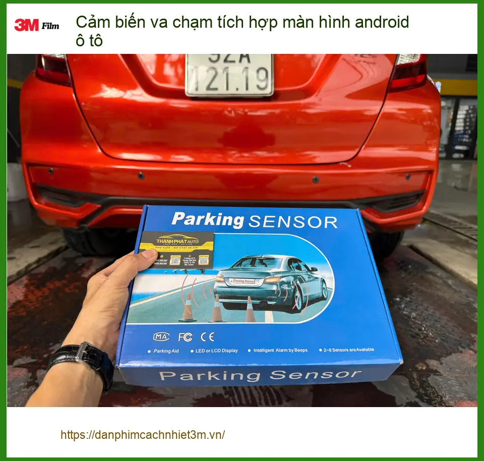 Anh Tấn lắp Cảm biến va chạm tích hợp màn hình android ô tô cho CRV tại Thủ Đức