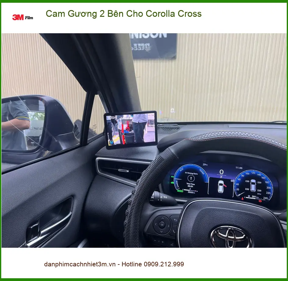 Anh Bách lắp cam gương 2 bên Corolla Cross tại Quận 6 để lái xe an toàn hơn ảnh thực tế 3