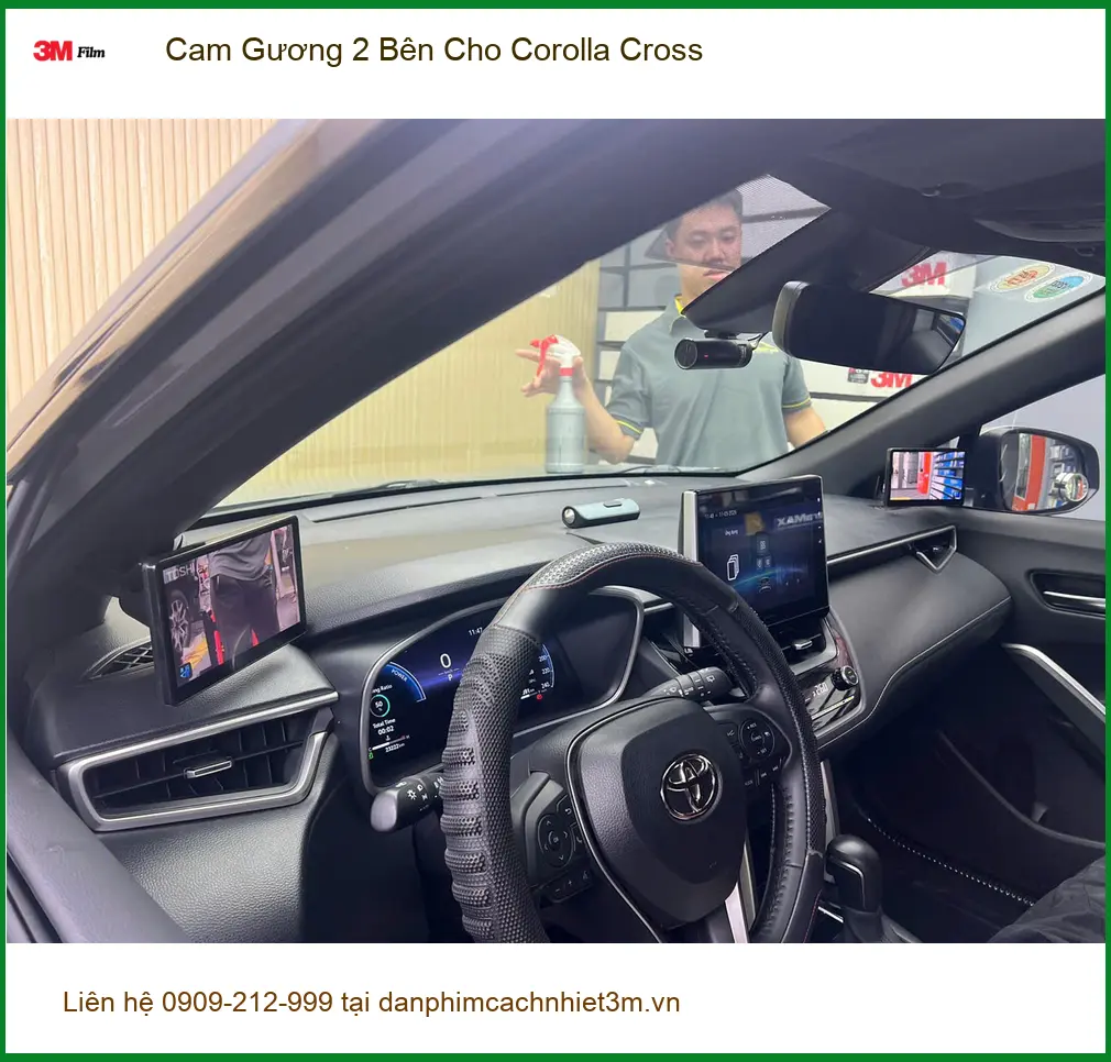 Anh Cường lắp Cam Gương 2 Bên cho Corolla Cross Quận Bình Thạnh an toàn hơn