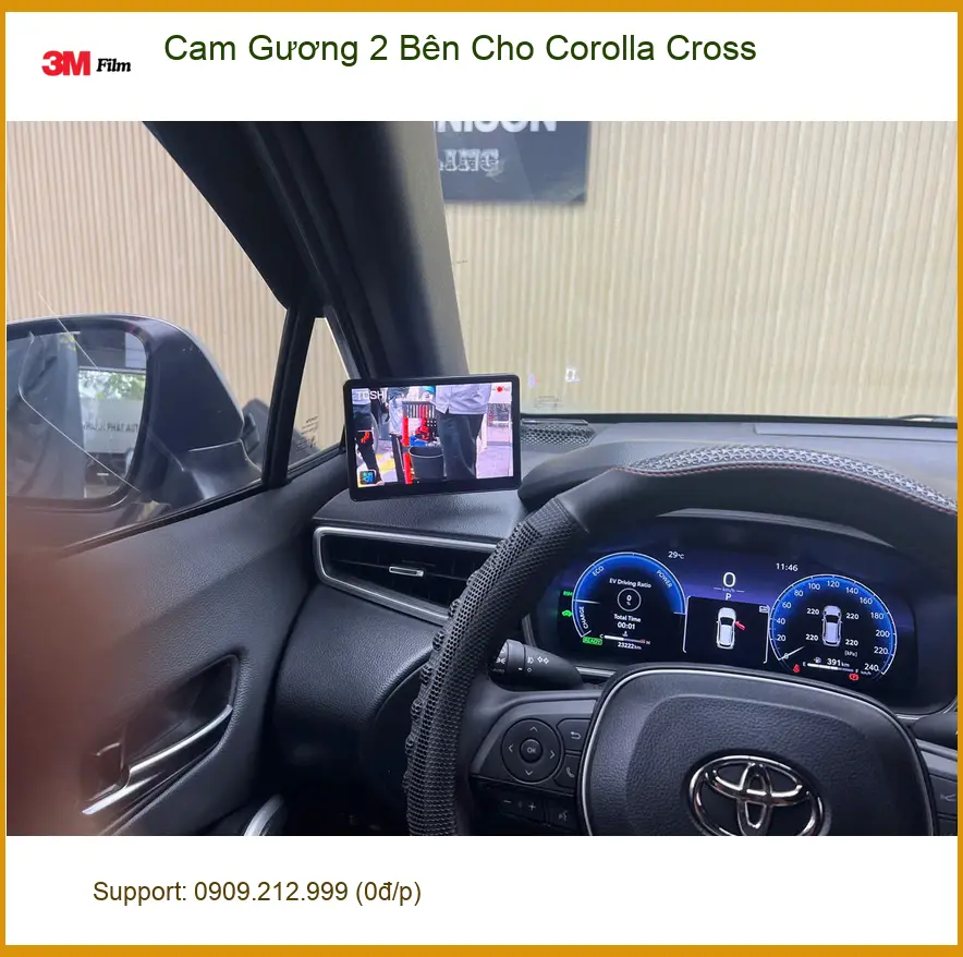Chị Thảo lắp cam gương 2 bên cho Corolla Cross tại Hóc Môn tiện quan sát ảnh thực tế 5