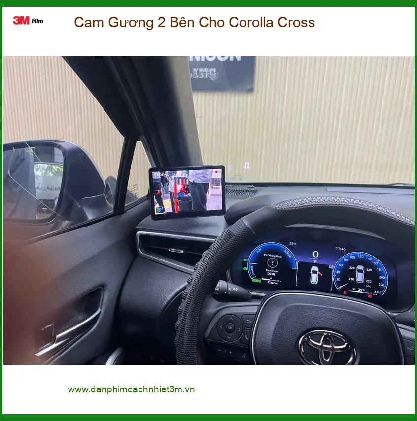 Anh Long lắp Cam Gương 2 Bên Cho Corolla Cross tại Quận Huyện Củ Chi để an tâm hơn khi lùi xe ảnh thực tế 5