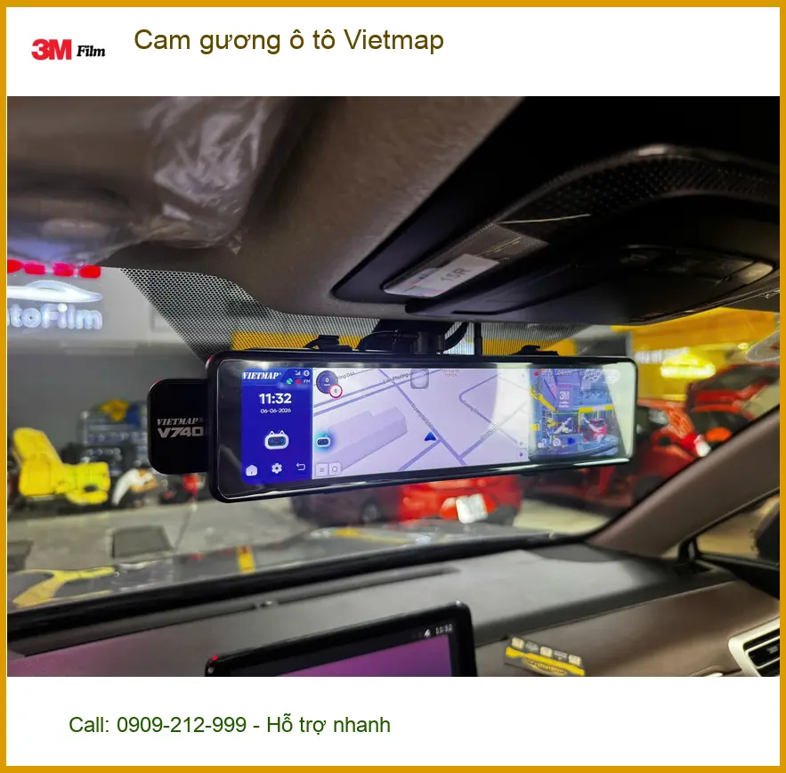 Chị Thảo lắp Cam gương ô tô Vietmap cho Hyundai Elantra tại Quận Bình Thạnh