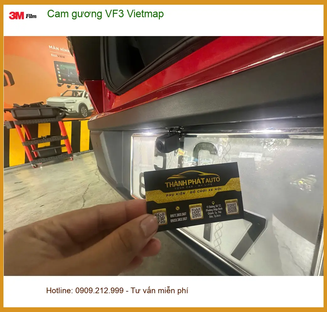 Anh Khang lắp cam gương Vietmap cho VinFast VF3 tại Quận 12 để lái xe an toàn hơn ảnh thực tế 2