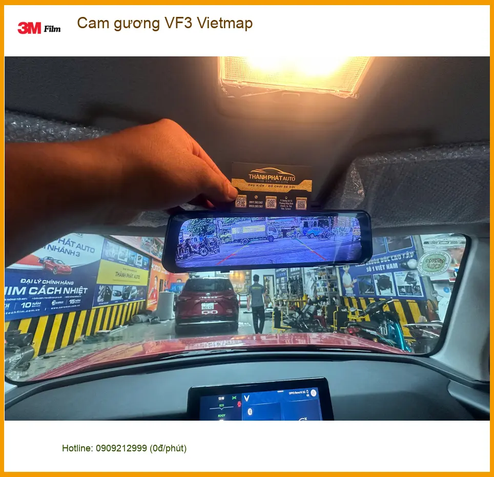 Anh Bách lắp cam gương Vietmap cho VinFast VF3 tại Quận 6 ảnh thực tế 3