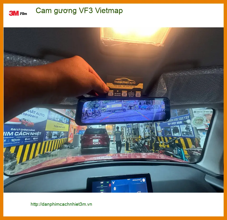 Chú Tấn lắp cam gương Vietmap VF3 tại Quận 8 để an tâm lái xe ảnh thực tế 4