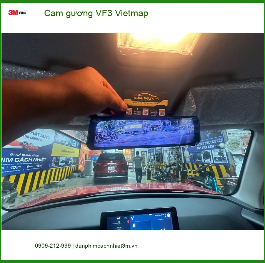 Chú Trường lắp camera gương Vietmap cho VinFast VF3 tại Cần Giờ để tăng tầm nhìn ảnh thực tế 4