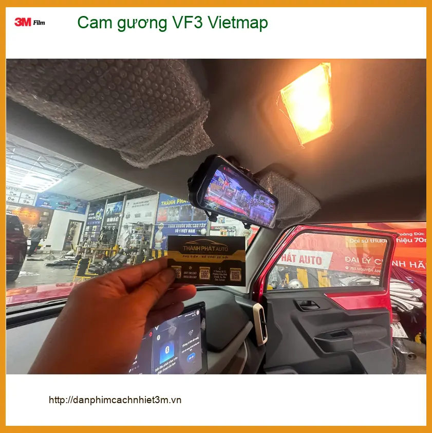 Chú Trường lắp camera gương Vietmap cho VinFast VF3 tại Cần Giờ để tăng tầm nhìn ảnh thực tế 5