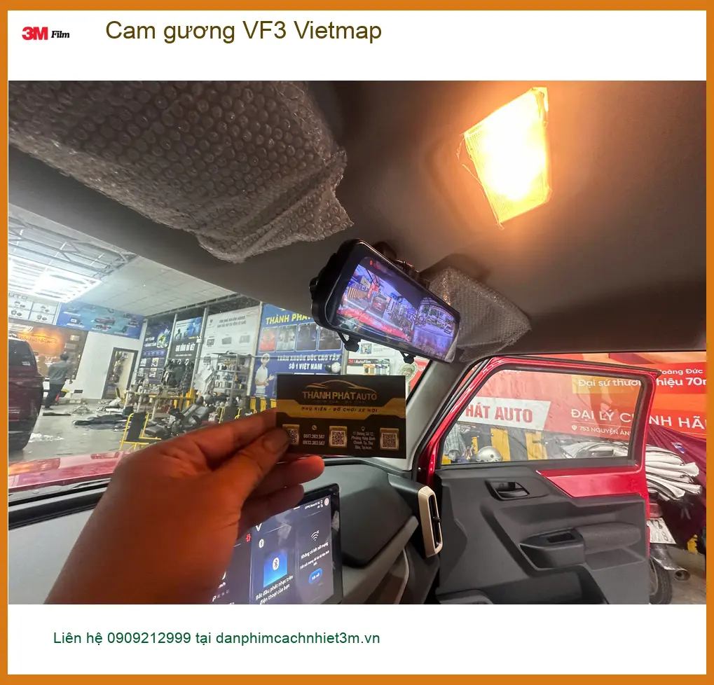 Anh Kiên lắp cam gương Vietmap cho VinFast VF3 tại Quận 4 để lái xe an toàn hơn ảnh thực tế 4