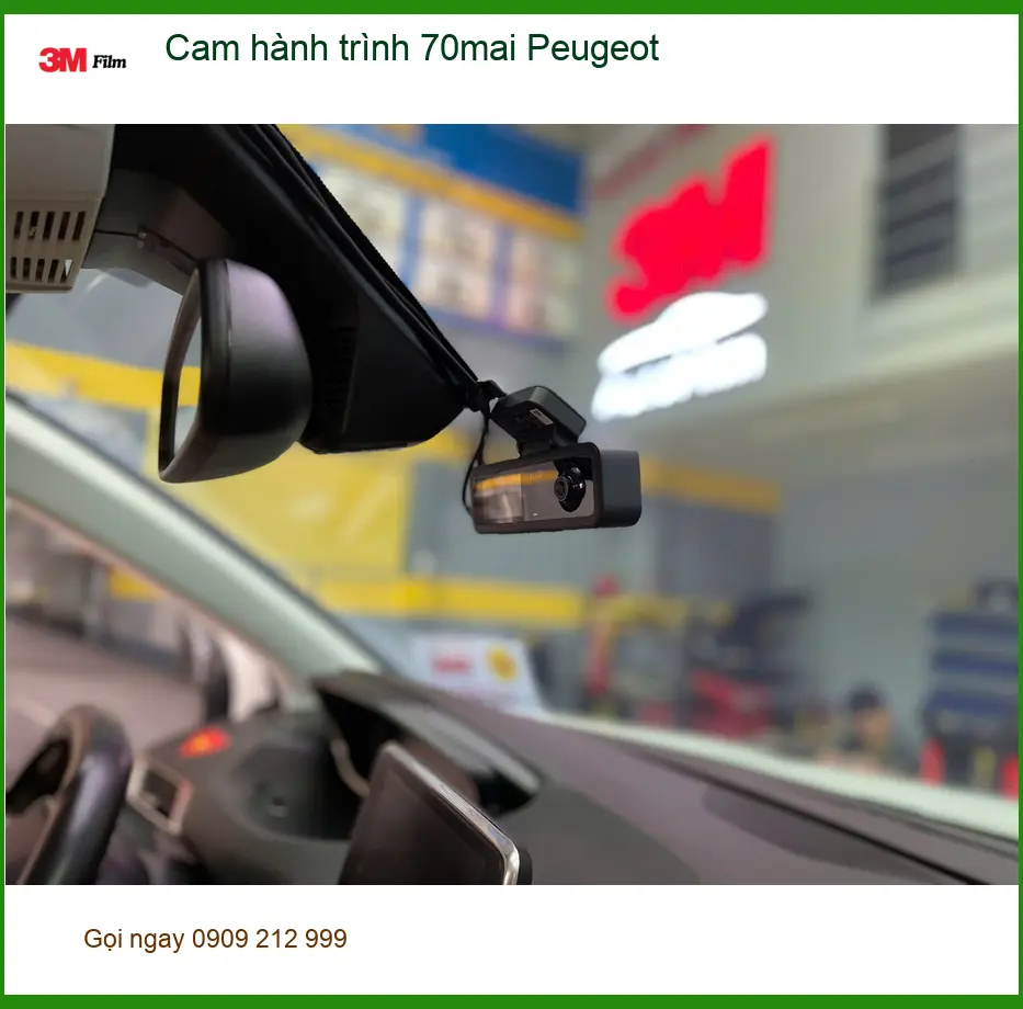 Chị Thư lắp cam hành trình 70mai cho Peugeot 3008 tại Quận 12 để an tâm lái xe ảnh thực tế 2