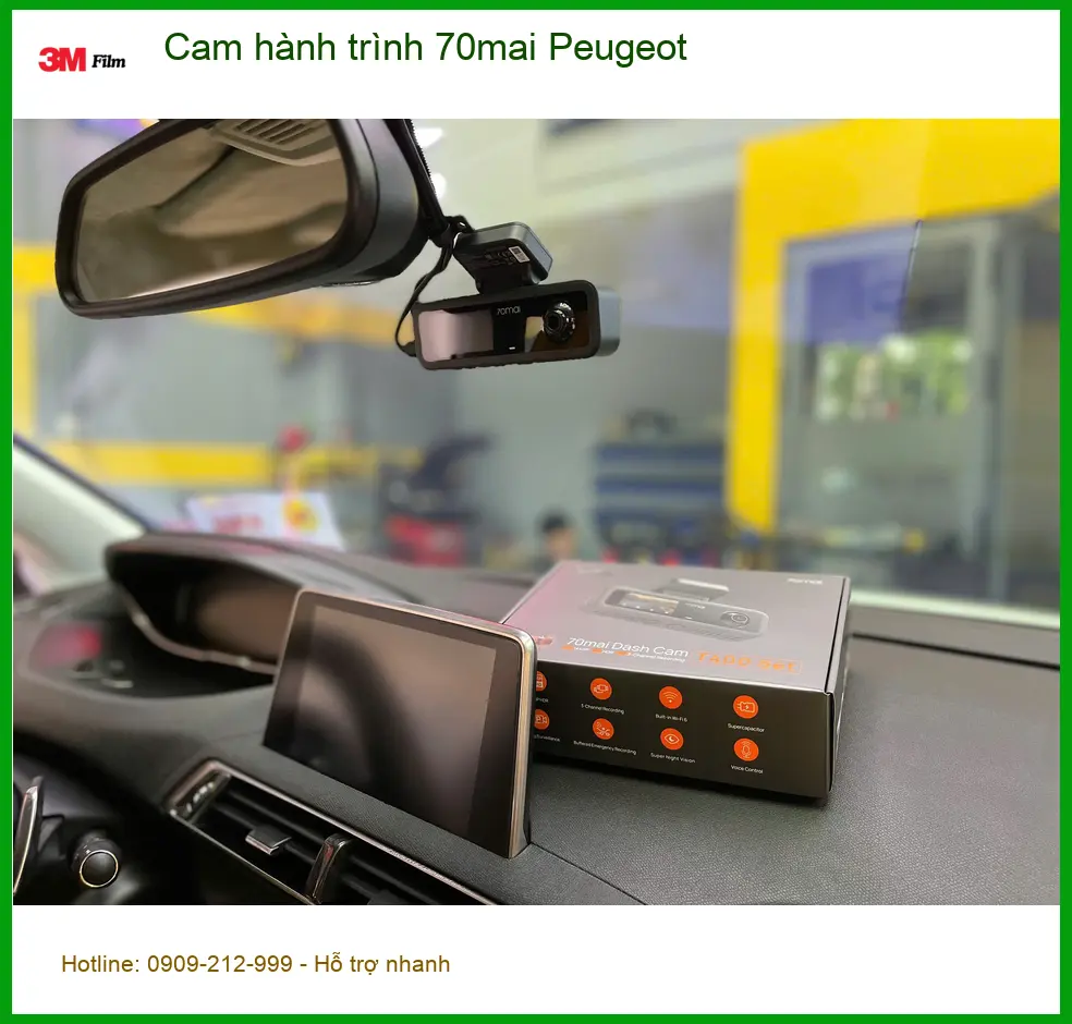 Chị Thư lắp cam hành trình 70mai cho Peugeot 3008 tại Quận 12 để an tâm lái xe ảnh thực tế 4