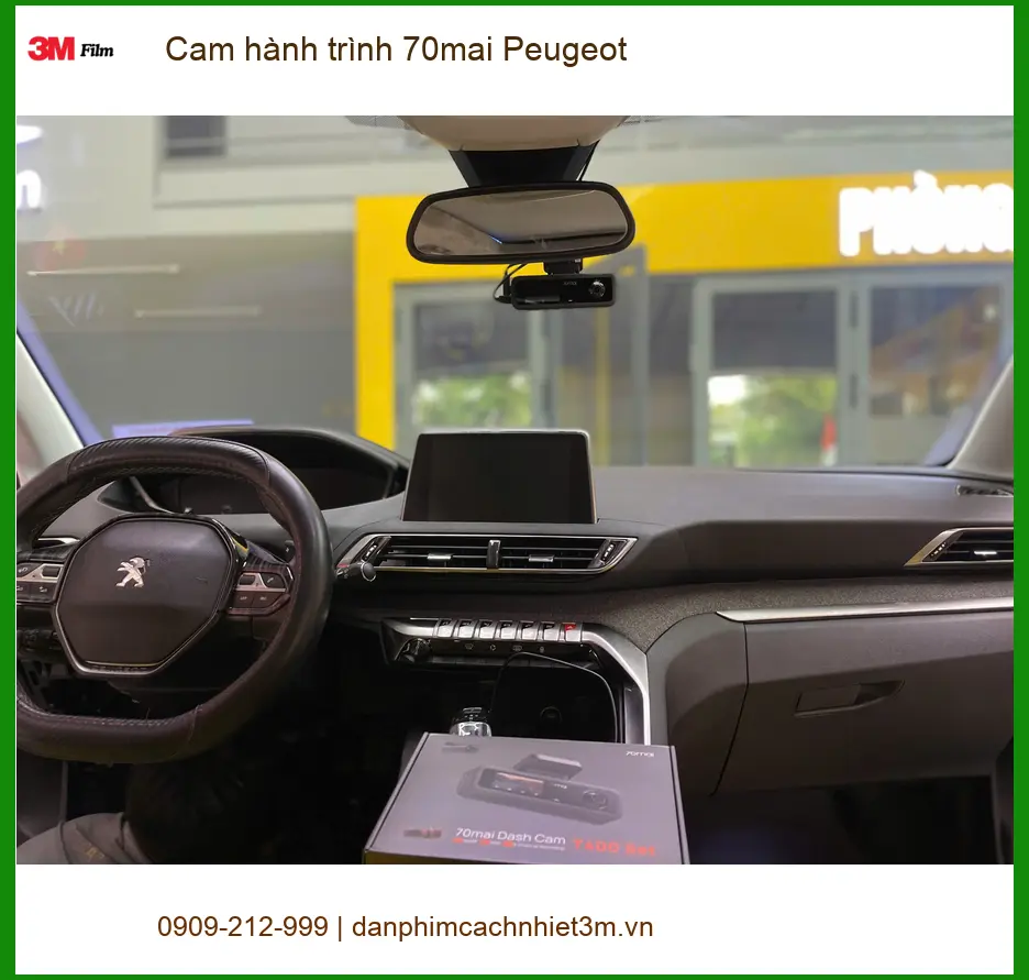 Anh Khải lắp Cam hành trình 70mai Peugeot 3008 tại Củ Chi để an tâm lái xe