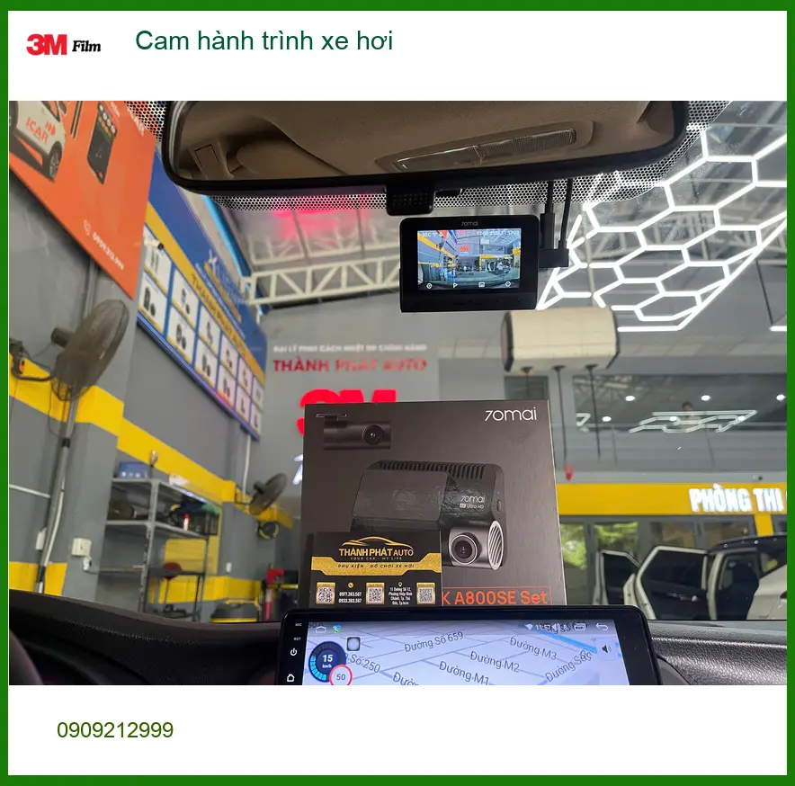 Anh Quốc lắp cam hành trình xe hơi Hyundai Santa Fe tại Quận Thủ Đức để an tâm di chuyển ảnh thực tế 2