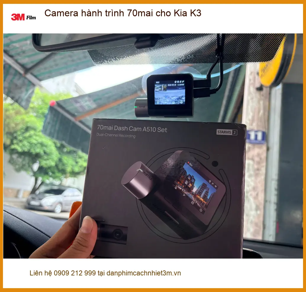 Anh Long lắp Camera hành trình 70mai cho Kia K3 ở Quận Bình Thạnh ảnh thực tế 2