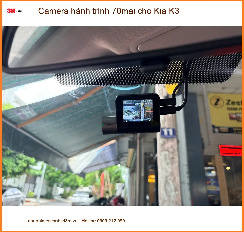 Anh Lâm lắp Camera hành trình 70mai Kia K3 Quận 4 để an tâm lái xe