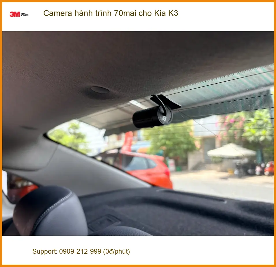 Chị Thanh lắp Camera hành trình 70mai cho Kia K3 Quận 12 an tâm hơn