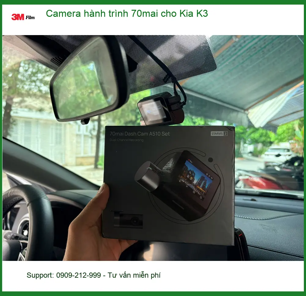 Anh Nam lắp Camera hành trình 70mai chính hãng cho Kia K3 ở Quận 5 để ghi hình rõ nét hơn ảnh thực tế 4