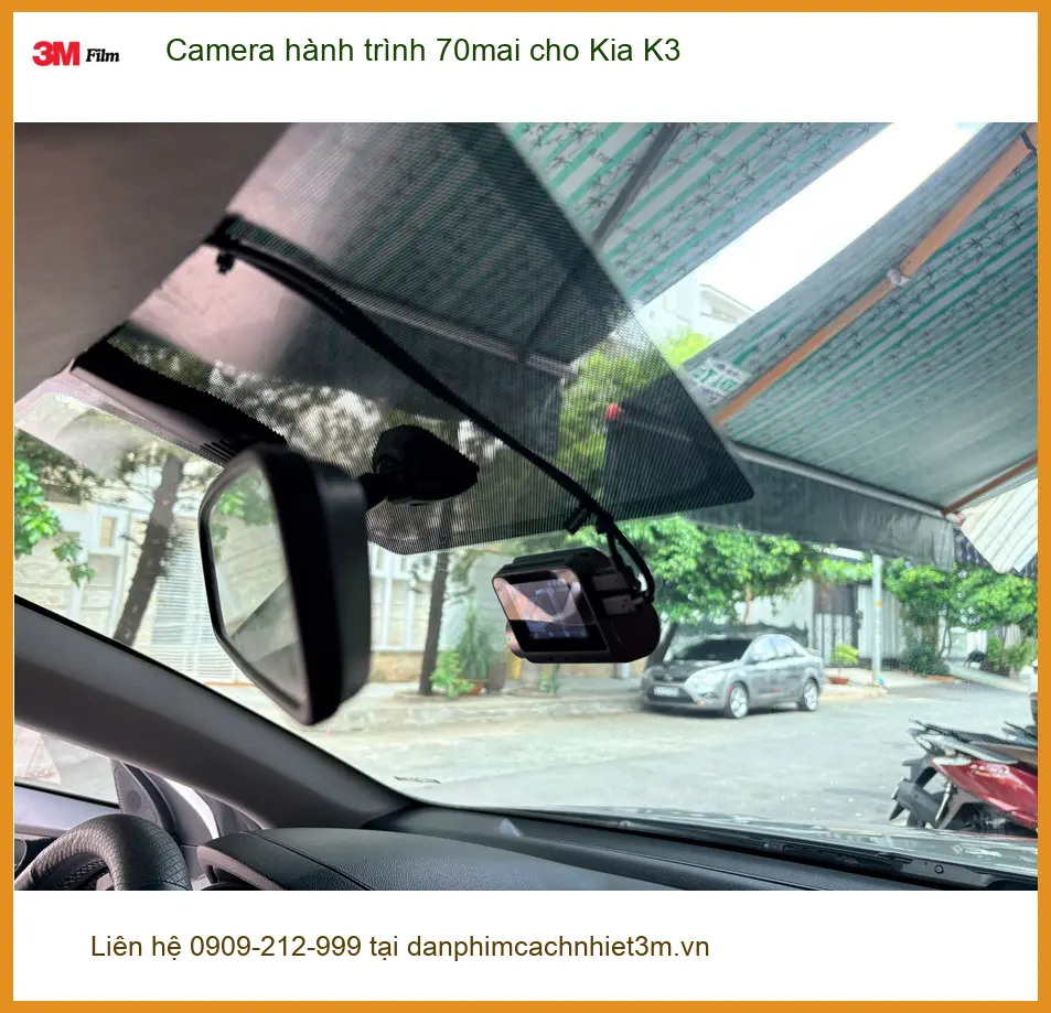 Chị Thuỷ lắp camera hành trình 70mai Kia K3 Quận Bình Tân, an tâm lộ trình.