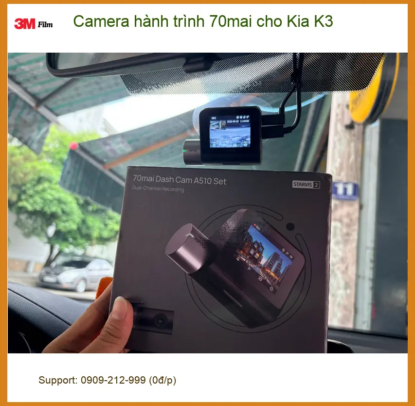 Chị Thuỷ lắp camera hành trình 70mai Kia K3 Quận Bình Tân, an tâm lộ trình. ảnh thực tế 5