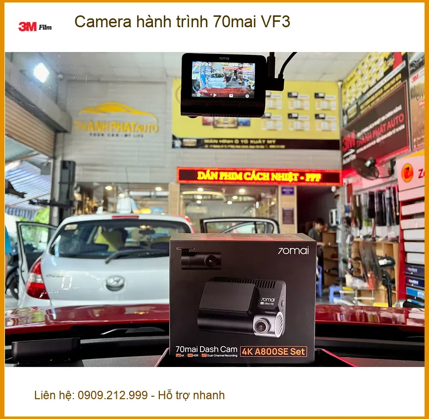 Anh Khải lắp Camera hành trình 70mai VF3 cho Toyota Vios tại Quận 1