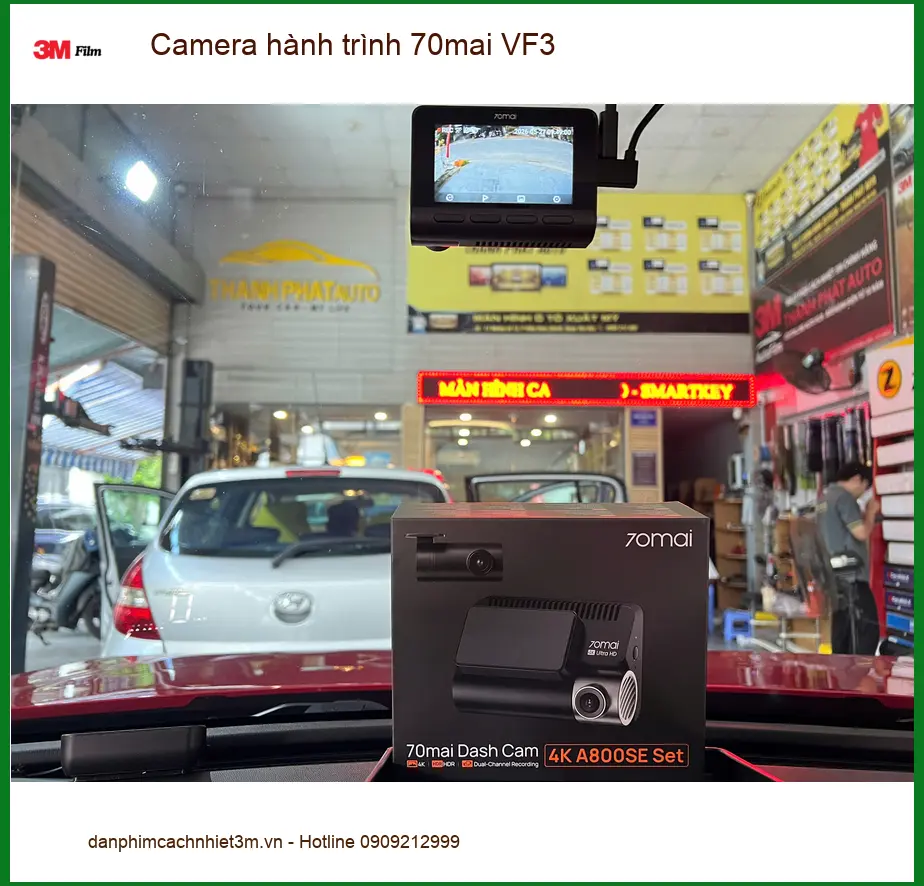 Anh Nam lắp Camera hành trình 70mai cho VinFast VF3 Quận 9, bảo vệ xe
