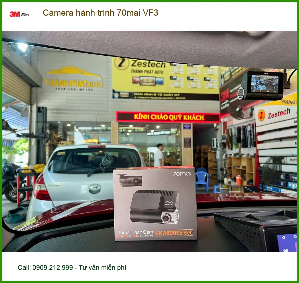 Anh Minh lắp Camera hành trình 70mai cho VinFast VF3 ở Quận 2 để ghi lại bằng chứng ảnh thực tế 2
