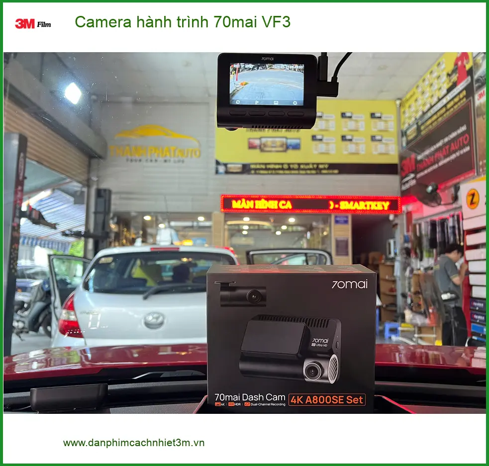 Chị Bích lắp Camera hành trình 70mai VF3 tại Quận 8 để ghi hình rõ nét
