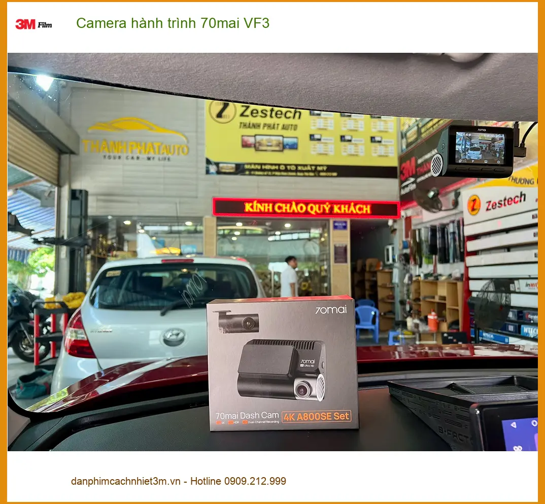Chị Bích lắp Camera hành trình 70mai VF3 tại Quận 8 để ghi hình rõ nét ảnh thực tế 2