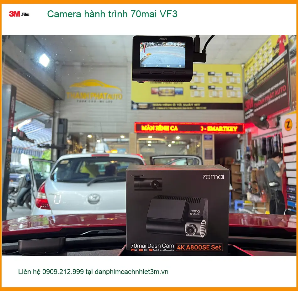 Anh Kiên lắp Camera hành trình 70mai cho VinFast VF3 tại Quận 3 để an tâm khi di chuyển