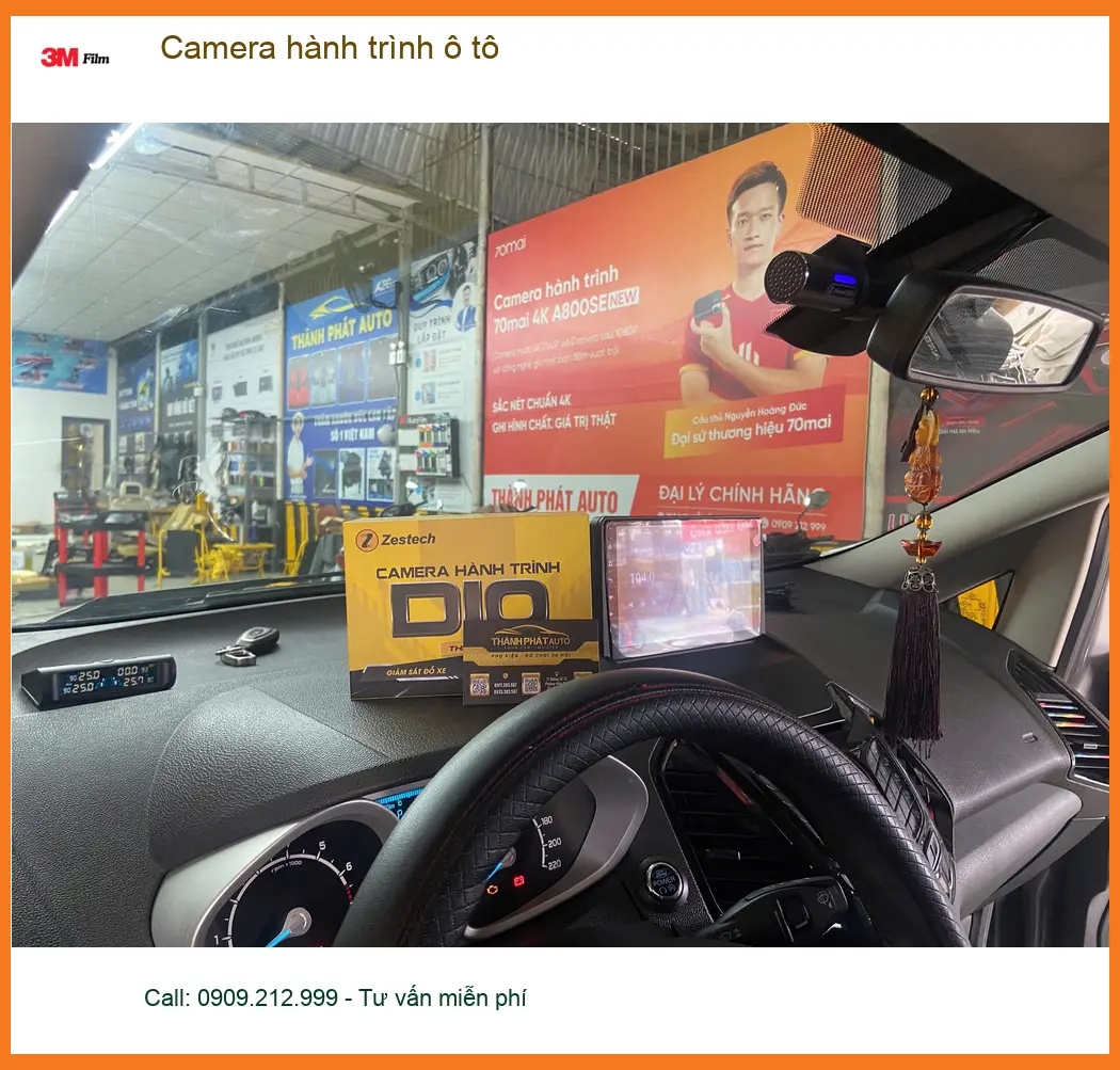 Anh Duy lắp camera hành trình ô tô cho Hyundai Accent tại Quận 9 để đảm bảo an toàn