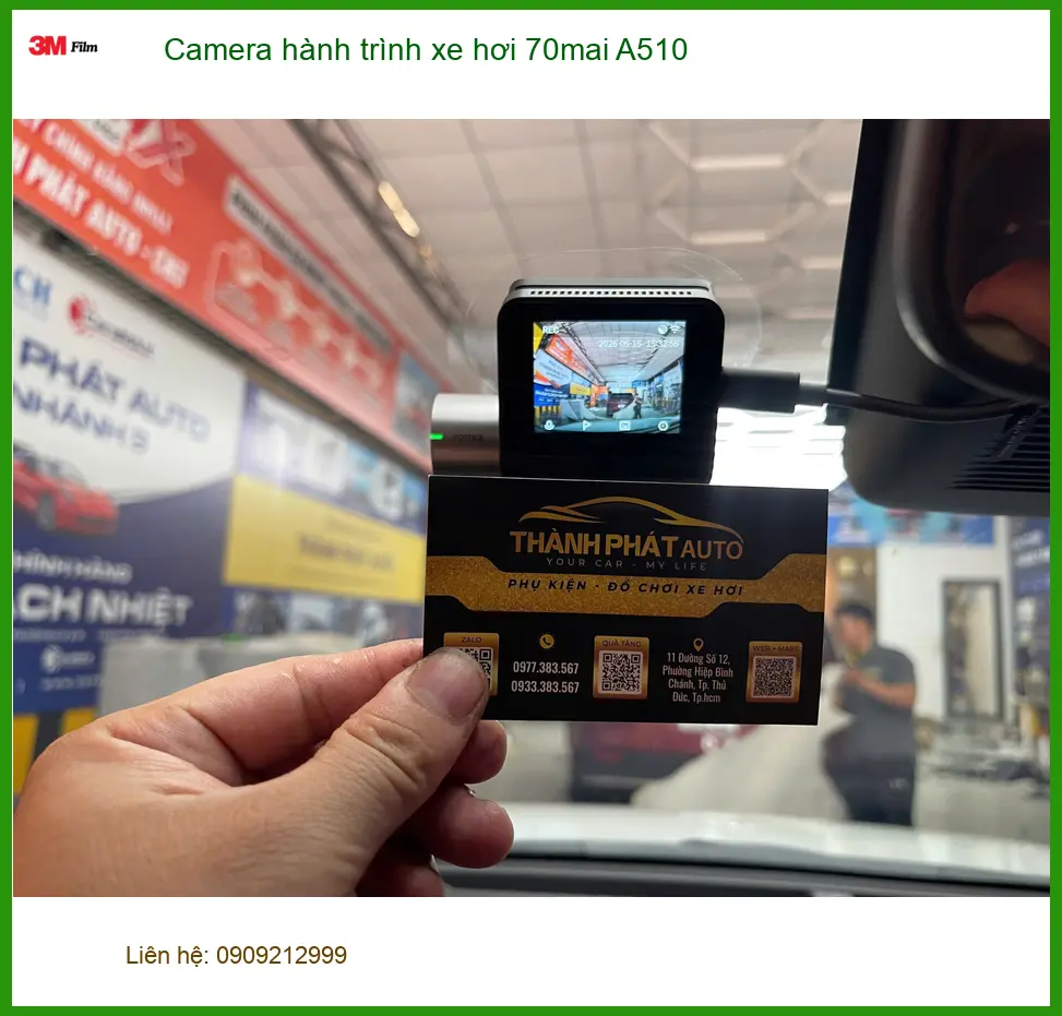 Anh Việt lắp Camera hành trình xe hơi 70mai A510 cho Vios tại Quận 11