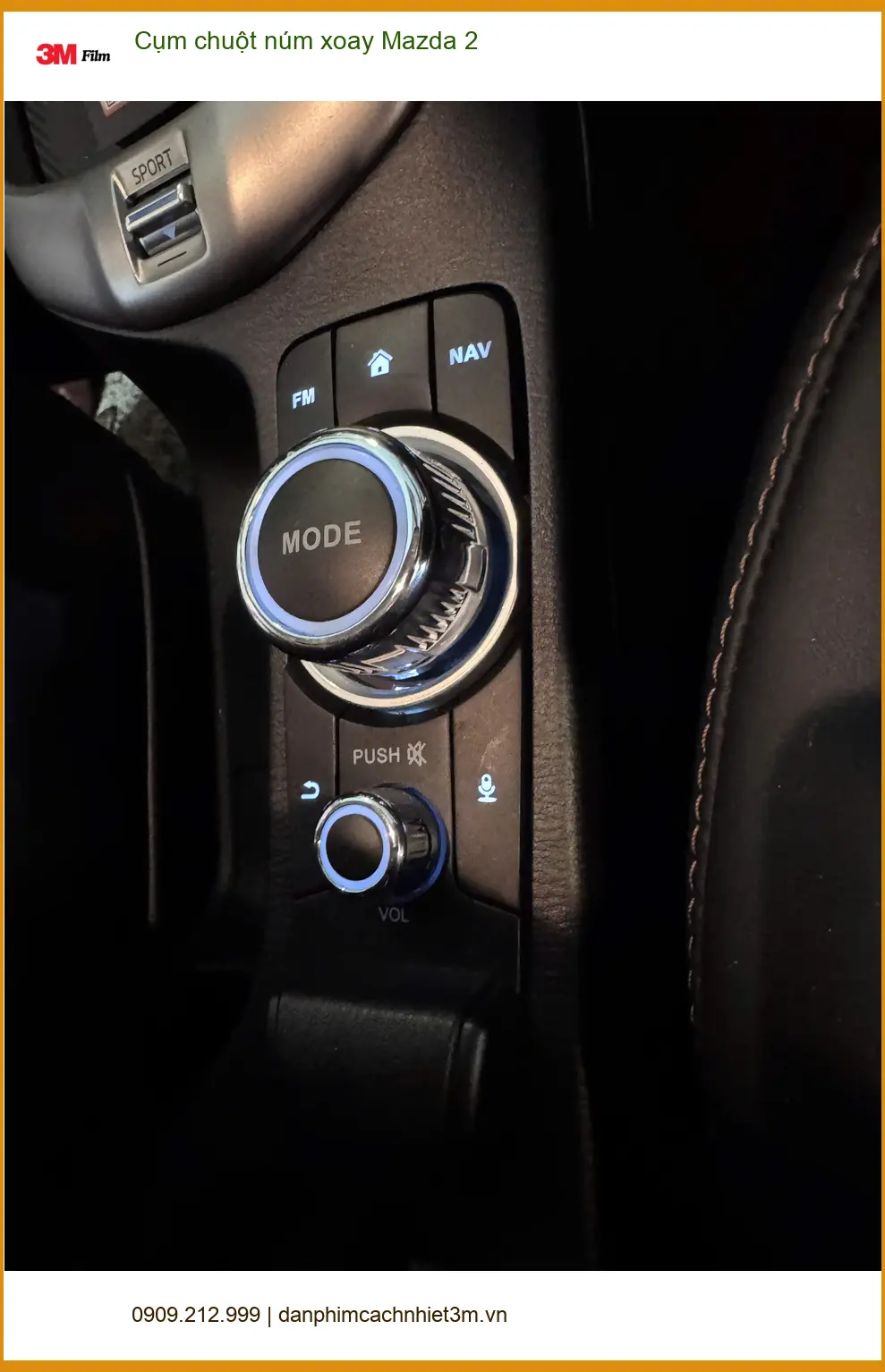 Anh Long lắp Cụm chuột núm xoay Mazda 2 tại Quận 2 để tiện thao tác ảnh thực tế 3