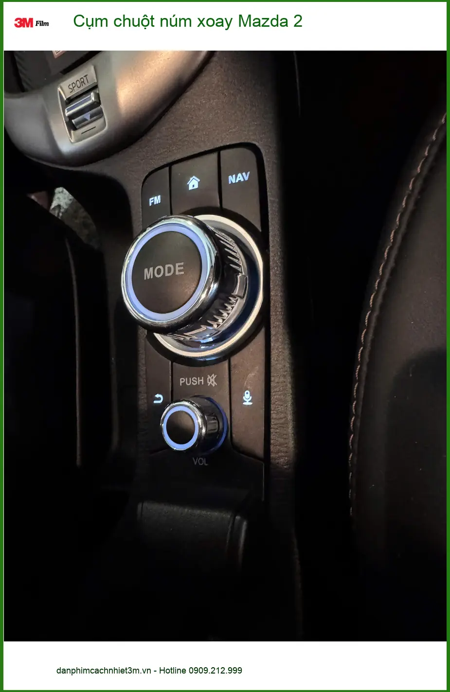 Anh Kiệt lắp Cụm chuột núm xoay Mazda 2 tại Quận 8 vì núm zin đã cũ ảnh thực tế 4