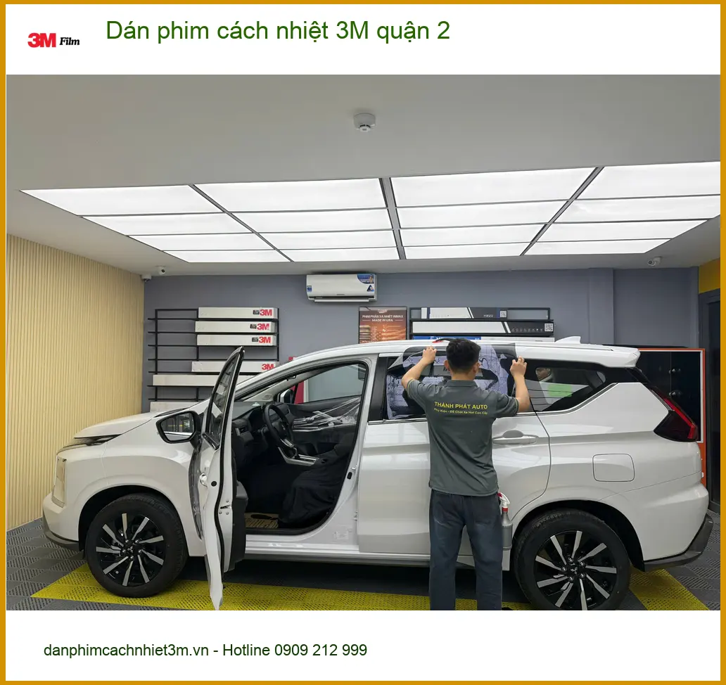 Trung Tâm Thi Công Dán Phim Cách Nhiệt Ô Tô 3M Quận 2 - Lắp Đặt Uy Tín TPHCM ảnh thực tế 2