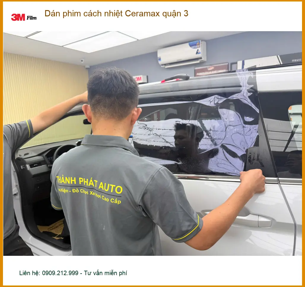 Địa Chỉ Dán Phim Cách Nhiệt Ô Tô phim cách nhiệt Ceramax quận 3 - Giá Tốt TPHCM ảnh thực tế 2