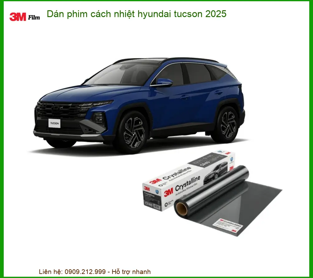 Dán Phim Cách Nhiệt Hyundai Tucson 2025 - Nơi Gắn Giá Tốt TPHCM