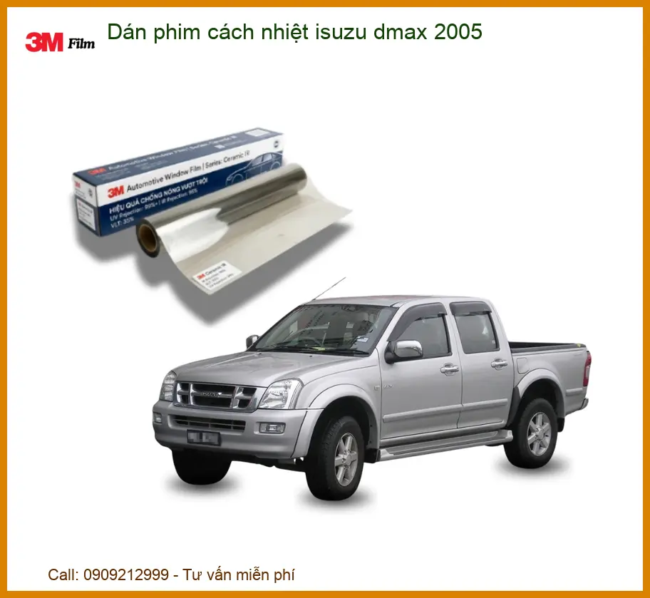 Dán Phim Cách Nhiệt Isuzu Dmax 2005 - Trung Tâm Thi Công Chính Hãng TPHCM