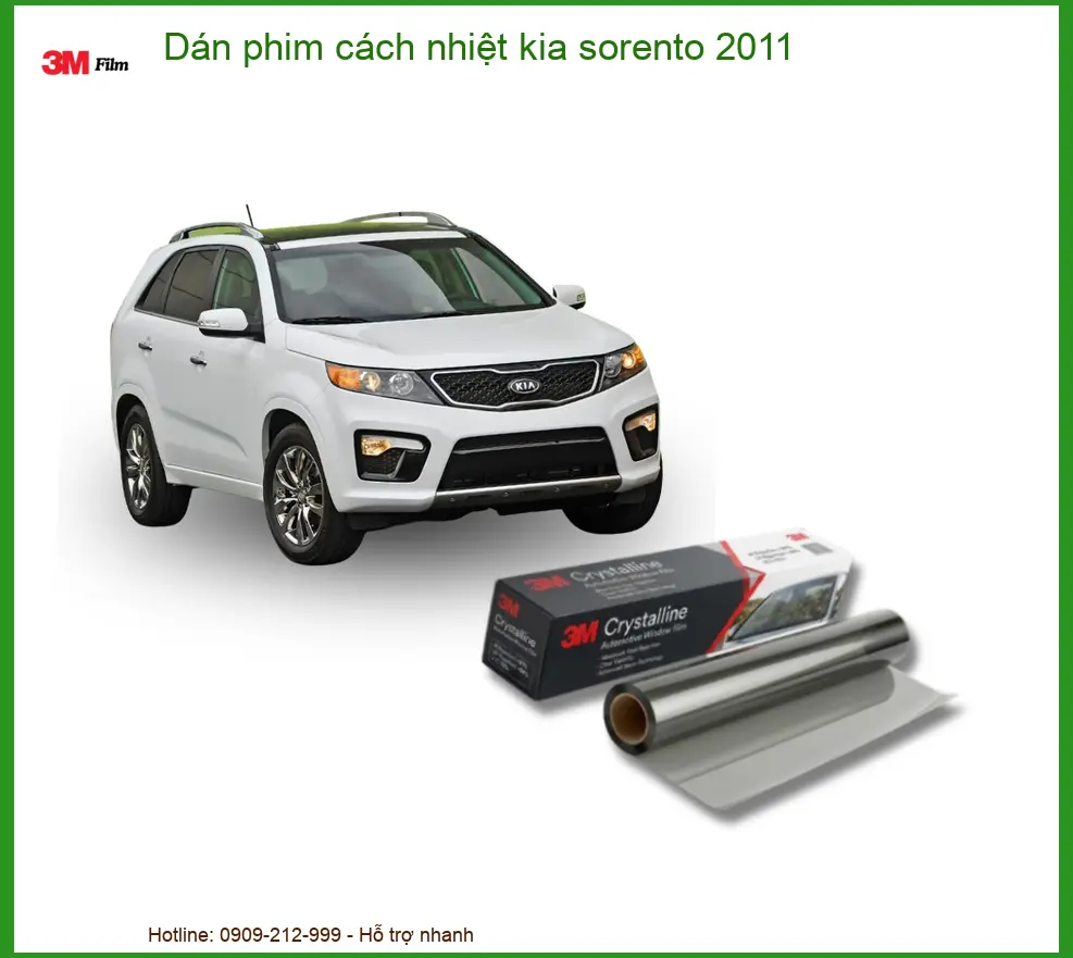 Dán Phim Cách Nhiệt Kia Sorento 2011 - Địa Chỉ Lắp Đặt Uy Tín TPHCM